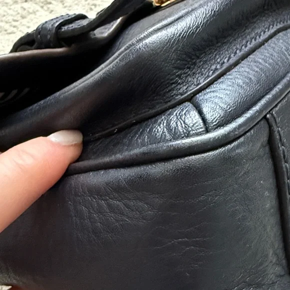 Kate Spade Navy Leather Satchel Bag - Picture 10 of 12